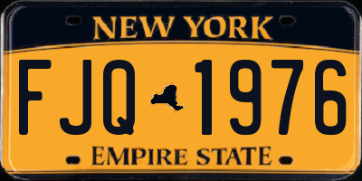 NY license plate FJQ1976