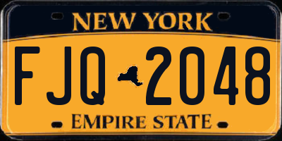 NY license plate FJQ2048