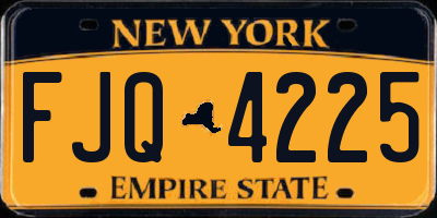 NY license plate FJQ4225
