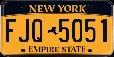 NY license plate FJQ5051