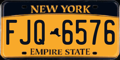 NY license plate FJQ6576