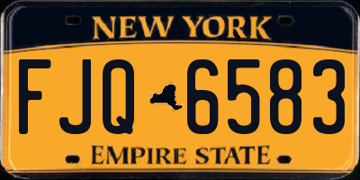 NY license plate FJQ6583