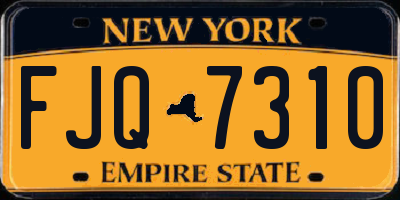 NY license plate FJQ7310