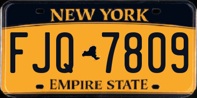 NY license plate FJQ7809