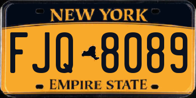 NY license plate FJQ8089