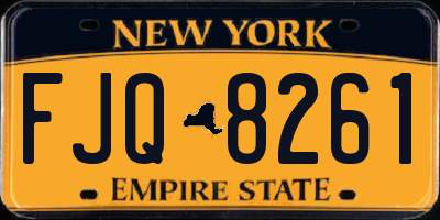 NY license plate FJQ8261