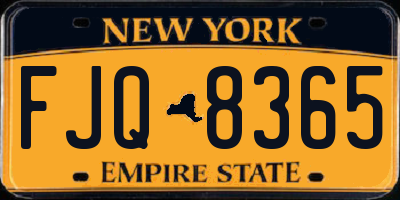 NY license plate FJQ8365