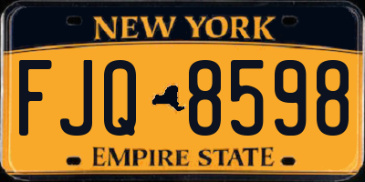 NY license plate FJQ8598
