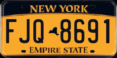 NY license plate FJQ8691