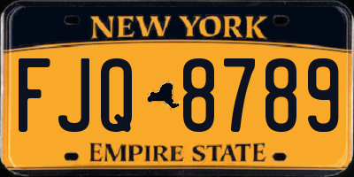 NY license plate FJQ8789