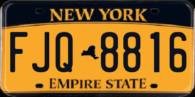 NY license plate FJQ8816