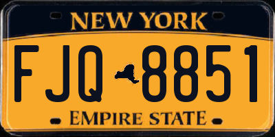 NY license plate FJQ8851