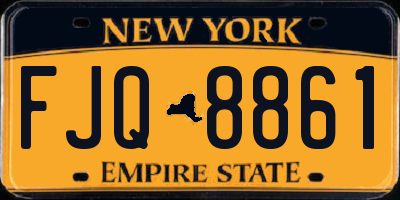 NY license plate FJQ8861