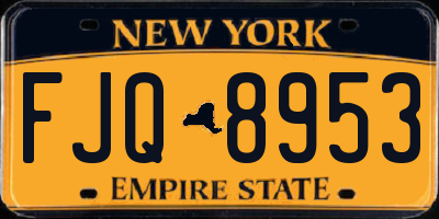 NY license plate FJQ8953