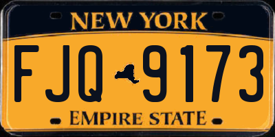 NY license plate FJQ9173