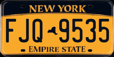 NY license plate FJQ9535