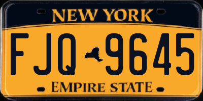 NY license plate FJQ9645