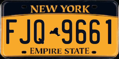 NY license plate FJQ9661
