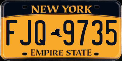 NY license plate FJQ9735