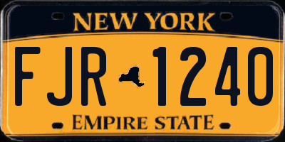 NY license plate FJR1240