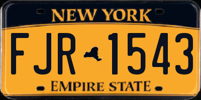 NY license plate FJR1543