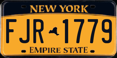 NY license plate FJR1779