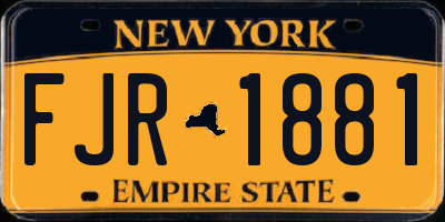 NY license plate FJR1881