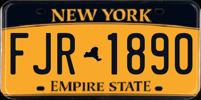 NY license plate FJR1890