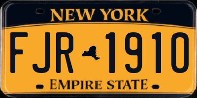 NY license plate FJR1910