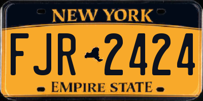 NY license plate FJR2424