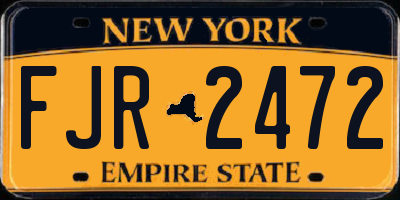 NY license plate FJR2472