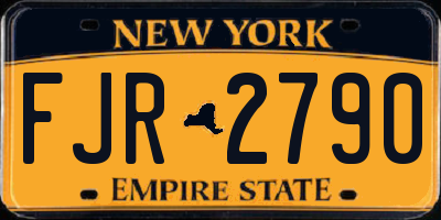 NY license plate FJR2790