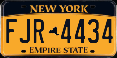 NY license plate FJR4434
