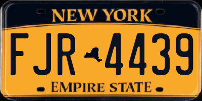 NY license plate FJR4439
