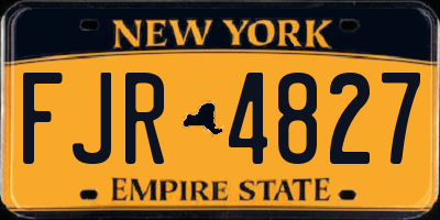 NY license plate FJR4827