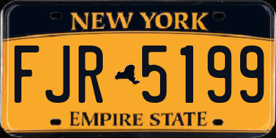 NY license plate FJR5199
