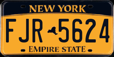 NY license plate FJR5624