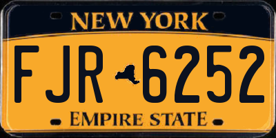 NY license plate FJR6252