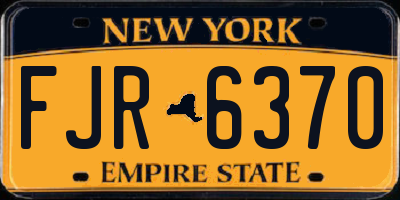 NY license plate FJR6370