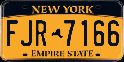 NY license plate FJR7166