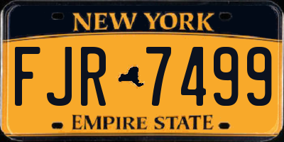 NY license plate FJR7499