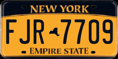 NY license plate FJR7709