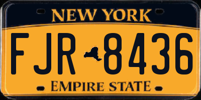 NY license plate FJR8436