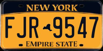 NY license plate FJR9547