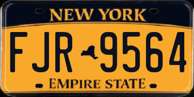 NY license plate FJR9564