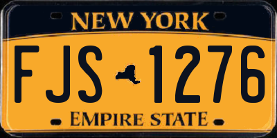 NY license plate FJS1276