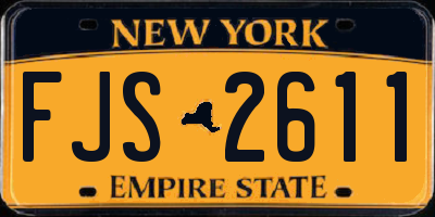 NY license plate FJS2611