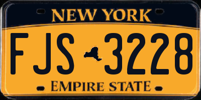 NY license plate FJS3228