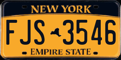 NY license plate FJS3546