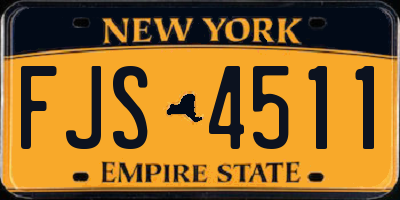 NY license plate FJS4511